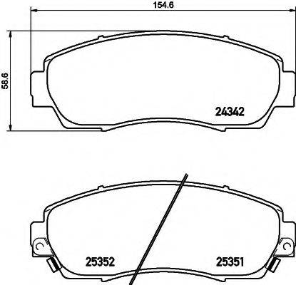 COBREQ N1077 Комплект тормозных колодок, дисковый тормоз