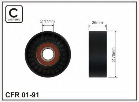 CAFFARO 0191 Натяжной ролик, поликлиновой  ремень