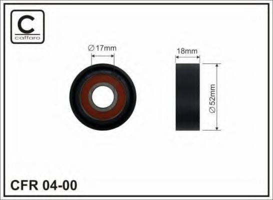 CAFFARO 0400 Натяжной ролик, поликлиновой  ремень