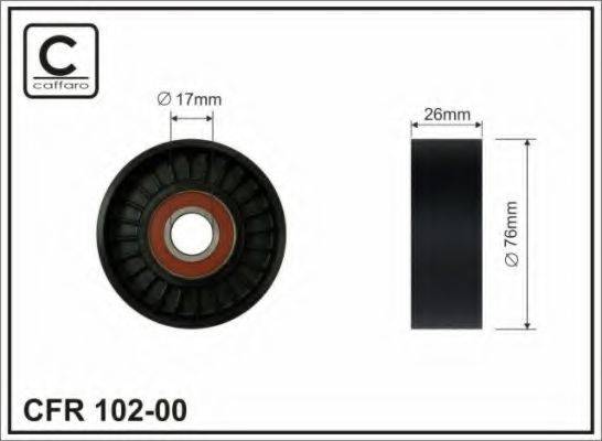 CAFFARO 10200 Натяжной ролик, поликлиновой  ремень