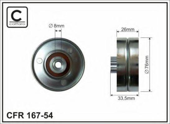 CAFFARO 16754 Паразитный / ведущий ролик, поликлиновой ремень