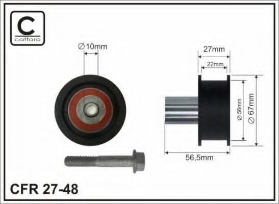 CAFFARO 2748 Паразитный / Ведущий ролик, зубчатый ремень