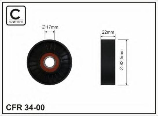 CAFFARO 3400 Натяжной ролик, поликлиновой  ремень