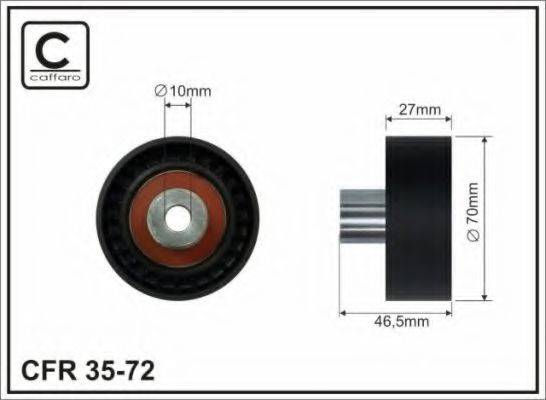 CAFFARO 3572 Паразитный / ведущий ролик, поликлиновой ремень