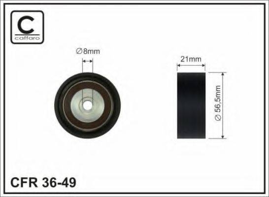 CAFFARO 3649 Паразитный / ведущий ролик, поликлиновой ремень