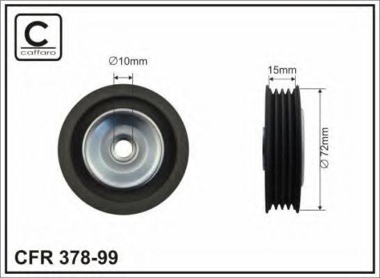 CAFFARO 37899 Паразитный / ведущий ролик, поликлиновой ремень