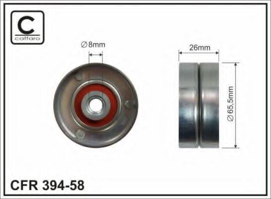 CAFFARO 39458 Паразитный / ведущий ролик, поликлиновой ремень