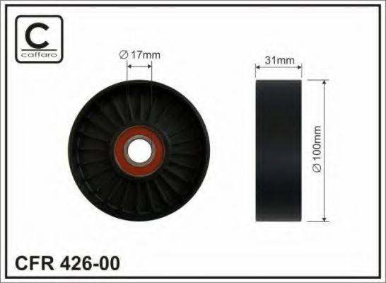 CAFFARO 42600 Натяжной ролик, поликлиновой  ремень