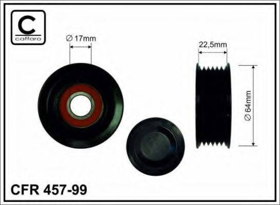 CAFFARO 45799 Паразитный / ведущий ролик, поликлиновой ремень