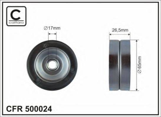 CAFFARO 500024 Натяжной ролик, поликлиновой  ремень