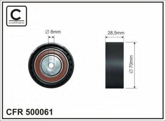 CAFFARO 500061 Натяжной ролик, поликлиновой  ремень