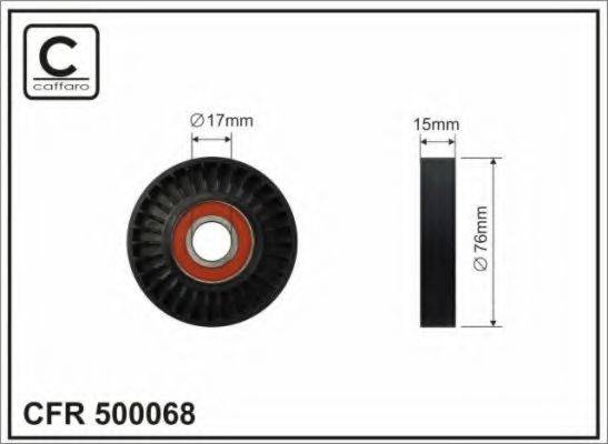 CAFFARO 500068 Натяжной ролик, поликлиновой  ремень