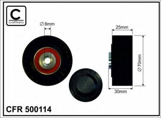 CAFFARO 500114 Паразитный / ведущий ролик, поликлиновой ремень