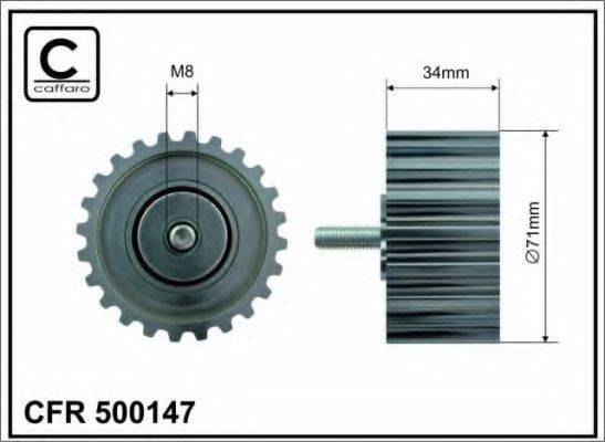 CAFFARO 500147 Паразитный / Ведущий ролик, зубчатый ремень