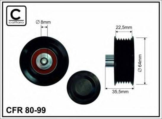 CAFFARO 8099 Паразитный / ведущий ролик, поликлиновой ремень