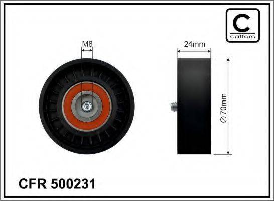 CAFFARO 500231 Натяжной ролик, поликлиновой  ремень