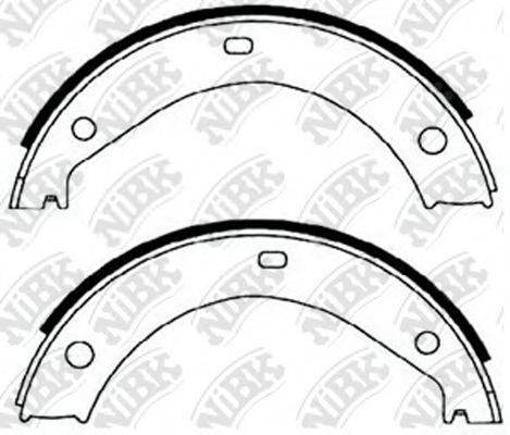 NIBK FN0527 Комплект тормозных колодок, стояночная тормозная система