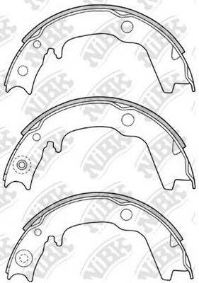 NIBK FN6704 Комплект тормозных колодок, стояночная тормозная система