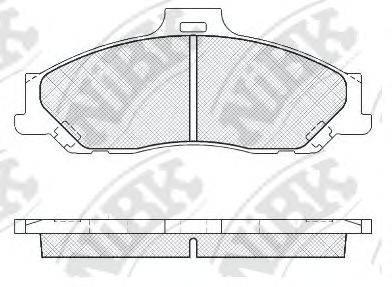 NIBK PN0163 Комплект тормозных колодок, дисковый тормоз