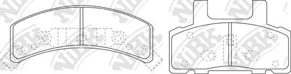 NIBK PN0308 Комплект тормозных колодок, дисковый тормоз