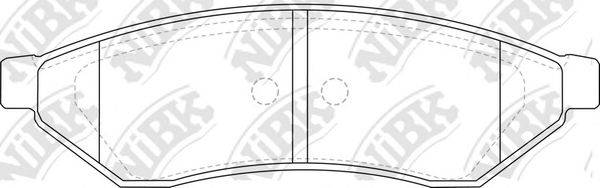 NIBK PN0375 Комплект тормозных колодок, дисковый тормоз