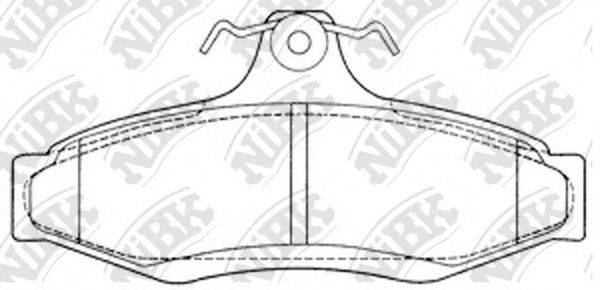 NIBK PN0424 Комплект тормозных колодок, дисковый тормоз