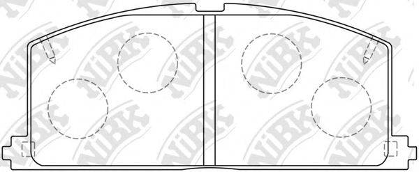 NIBK PN1077 Комплект тормозных колодок, дисковый тормоз