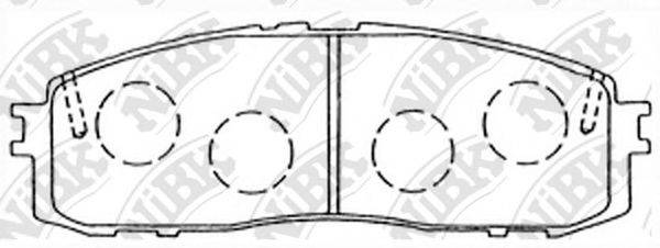 NIBK PN1142 Комплект тормозных колодок, дисковый тормоз