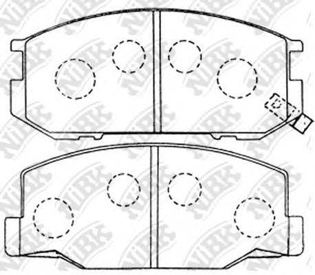 NIBK PN1217 Комплект тормозных колодок, дисковый тормоз