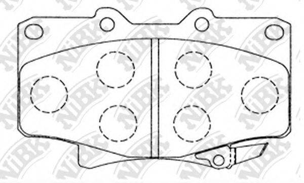 NIBK PN1242 Комплект тормозных колодок, дисковый тормоз