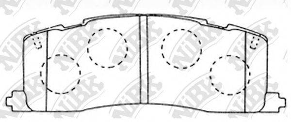 NIBK PN1274 Комплект тормозных колодок, дисковый тормоз