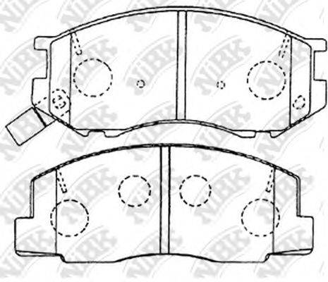 NIBK PN1328 Комплект тормозных колодок, дисковый тормоз