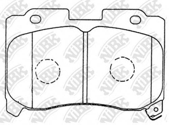 NIBK PN1360 Комплект тормозных колодок, дисковый тормоз