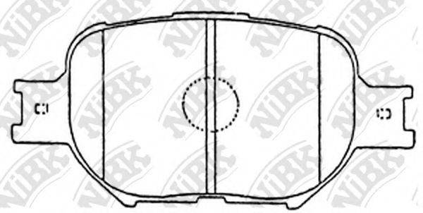 NIBK PN1430 Комплект тормозных колодок, дисковый тормоз