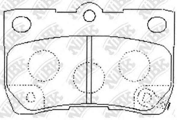 NIBK PN1494 Комплект тормозных колодок, дисковый тормоз