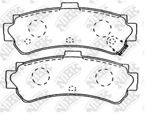 NIBK PN2357 Комплект тормозных колодок, дисковый тормоз