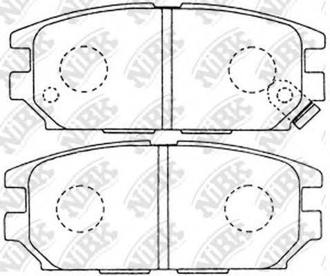 NIBK PN3272 Комплект тормозных колодок, дисковый тормоз