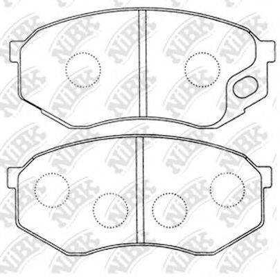 NIBK PN3349 Комплект тормозных колодок, дисковый тормоз