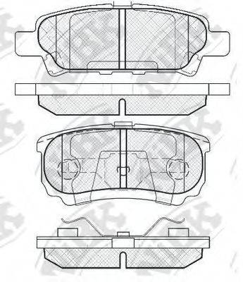 NIBK PN3502 Комплект тормозных колодок, дисковый тормоз