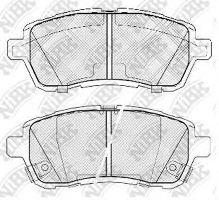 NIBK PN5544 Комплект тормозных колодок, дисковый тормоз