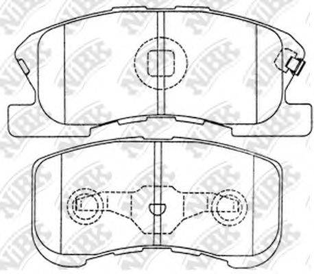 NIBK PN6427 Комплект тормозных колодок, дисковый тормоз