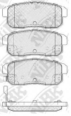 NIBK PN9800 Комплект тормозных колодок, дисковый тормоз