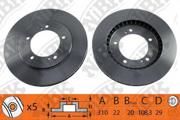 NIBK RN1140 Тормозной диск