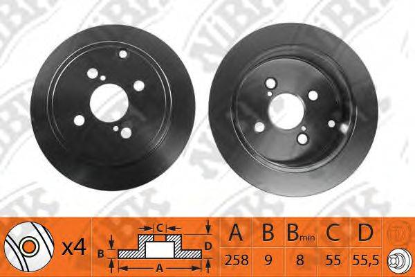 NIBK RN1190 Тормозной диск