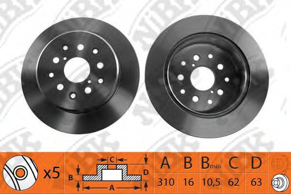 NIBK RN1225 Тормозной диск