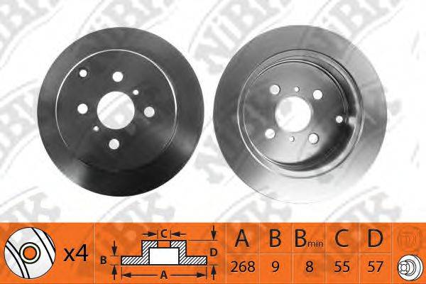 NIBK RN1308 Тормозной диск