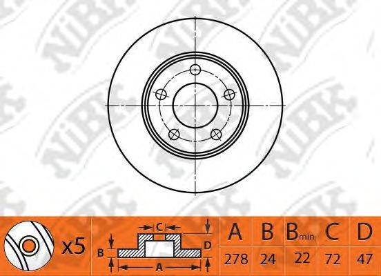NIBK RN1519 Тормозной диск
