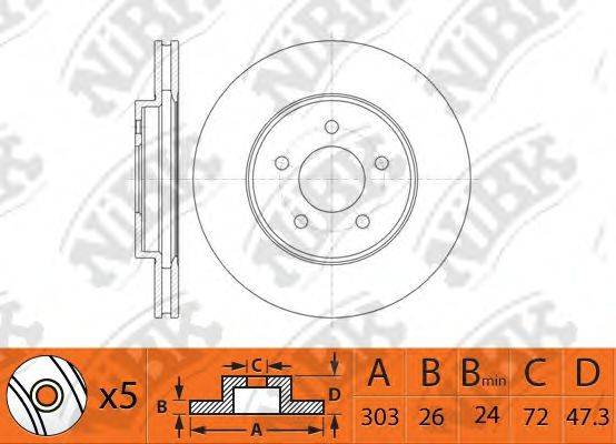 NIBK RN1520 Тормозной диск