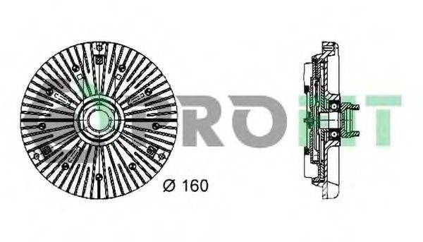 PROFIT 17201011 Сцепление, вентилятор радиатора
