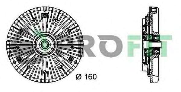 PROFIT 17203011 Сцепление, вентилятор радиатора
